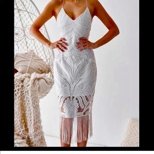 White Midi Dress , perfect bridal dress